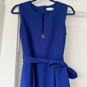 Calvin Klein Blue Sleeveless Crew Neck Jumpsuit
